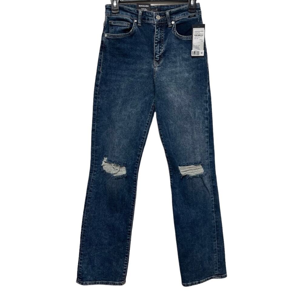 Mavi Barcelona High Rise Loose Straight Blue Jeans Women Size 26 - Picture 2 of 15